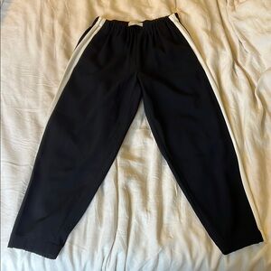 Aritzia Babaton Black Dexter Pants with White Stripe